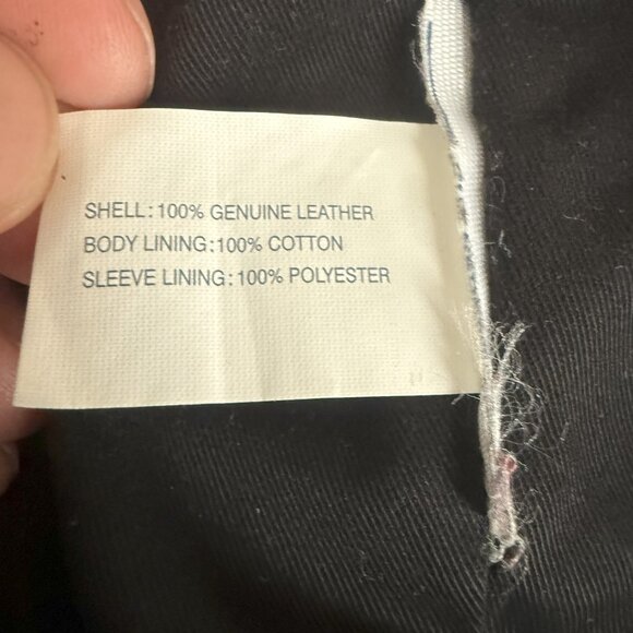 Men’s GAP Leather Motorcycle Jacket – Size Small - Picture 5 of 7